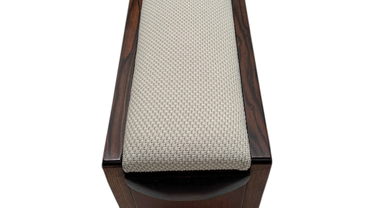 Art Deco Modernist Stool with De Ploeg fabric, 1920s